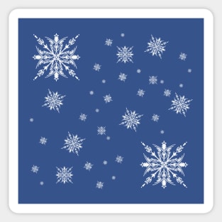 White Snow flake pattern Sticker